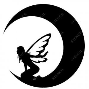 T-1013-Stencil Tattoo Self adhesive Stencils Face Painting Design Decoration Fairy Moon