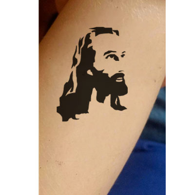 T-17001 Stencil Tattoo Self adhesive Stencils Face Painting Design Decoration Christ