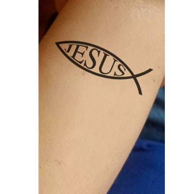 T-17004 Stencil Tattoo Self adhesive Stencils Face Painting Design Decoration Jesus