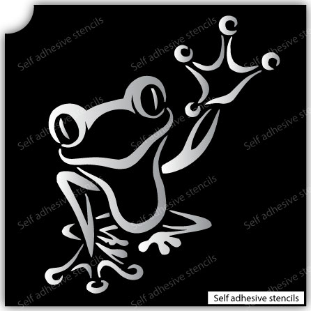 T-2015 Stencil Tattoo Self adhesive Stencils Face Painting Design Decoration Frog