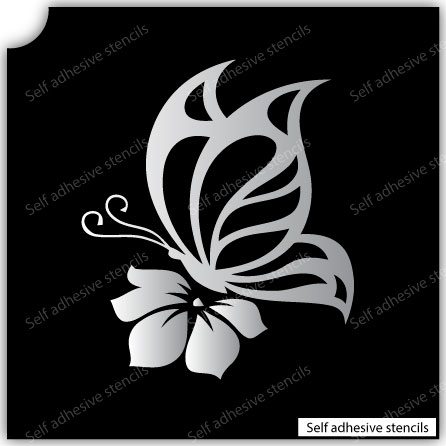 T-4002 Stencil Tattoo Self adhesive Stencils Face Painting Design Decoration Butterfly