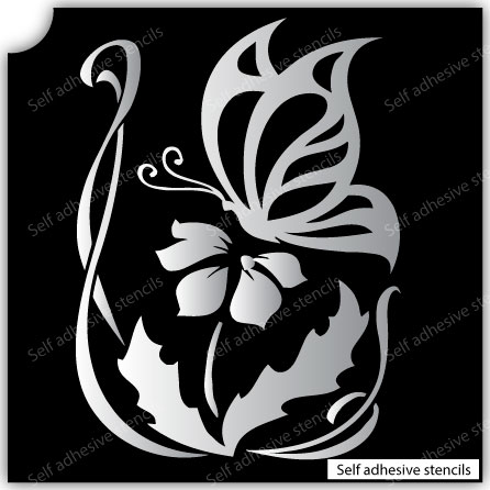 T-4000 Stencil Tattoo Self adhesive Stencils Face Painting Design Decoration Butterfly