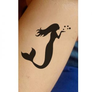 TR-1008 Stencil Tattoo Self adhesive Stencils Face Painting Design Decoration Mermaid