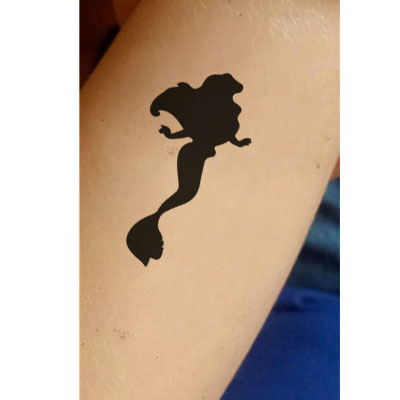 TR-1009 Stencil Tattoo Self adhesive Stencils Face Painting Design Decoration Mermaid