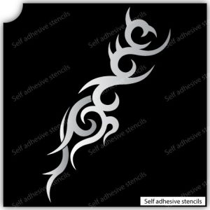 TR-12001 Stencil Tattoo Self adhesive Stencils Face Painting Design Decoration Cherry Arabic Word eimpression.ca