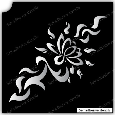 TR-12003 Stencil Tattoo Self adhesive Stencils Face Painting Design Decoration Cherry Arabic Word eimpression.ca