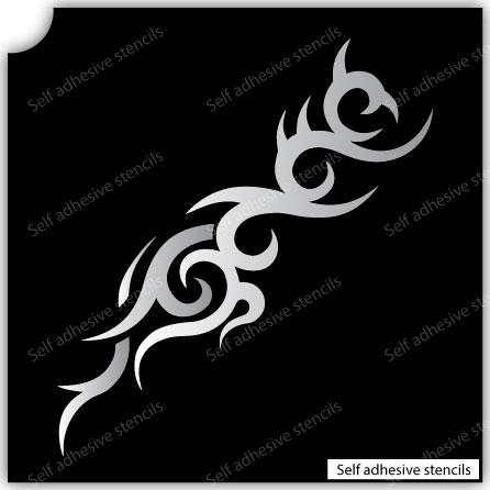 TR-12005 Stencil Tattoo Self adhesive Stencils Face Painting Design Decoration Cherry Arabic Word eimpression.ca