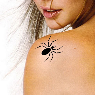 TR-2011 Spider Stencil Tattoo Self adhesive Stencils Face Painting Design Decoration