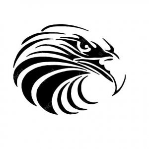 TR-3003 Eagle Stencil Tattoo Self adhesive Stencils Face Painting Design Decoration