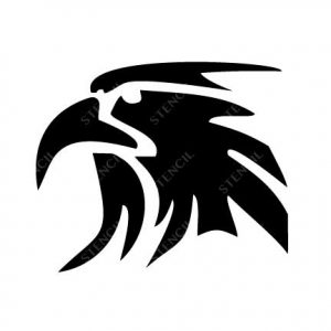 TR-3009 Eagle Stencil Tattoo Self adhesive Stencils Face Painting Design Decoration