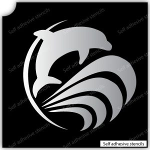TR-6004 Stencil Tattoo Self adhesive Stencils Face Painting Design Decoration Dolphin