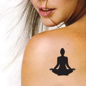 Yoga Spa Stencil Tattoo Stickers silhouette vinyl