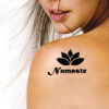 Namaste Flower Stencil Tattoo Stickers silhouette vinyl Yoga